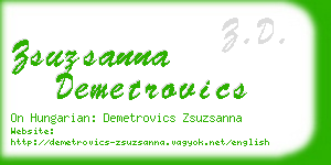 zsuzsanna demetrovics business card
